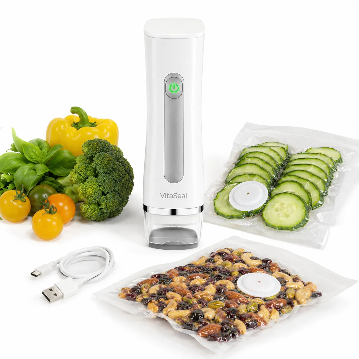 VitaSeal Rechargeable Cordless Vacuum Sealer plus 30 bags